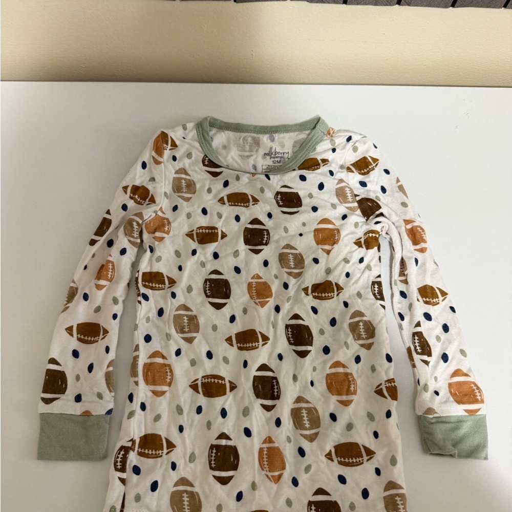 Milkberry Football Print Kids Pajamas - Picture 2 of 5